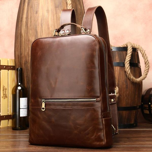 backpack m508 vintage genuine leather man's travel fit 14" lapdaypack real school bag rucksack for man
backpack m508 vintage genuine leather man's travel fit 14" lapdaypack real school bag rucksack for man