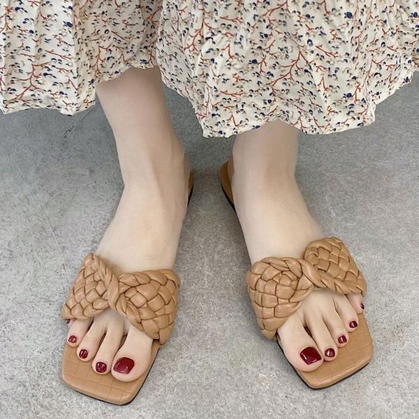 rimocy summer cross weave square toe slippers women 2021 pu leather flat heel beach flip flops woman plus size casual sandals, Black
rimocy summer cross weave square toe slippers women 2021 pu leather flat heel beach flip flops woman plus size casual sandals, Black