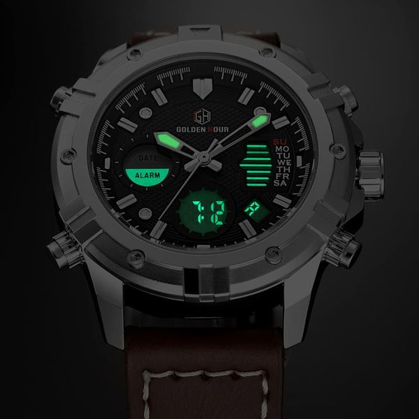 wristwatches goldenhour men's watches fashion quartz watch chronograph wrist for men waterproof relogio masculino, Slivery;brown
wristwatches goldenhour men's watches fashion quartz watch chronograph wrist for men waterproof relogio masculino, Slivery;brown