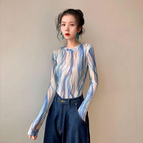 personalized rendering printing stretch slim fitting round neck, long sleeve and thin inside with t-shirt as base women's, White
personalized rendering printing stretch slim fitting round neck, long sleeve and thin inside with t-shirt as base women's, White