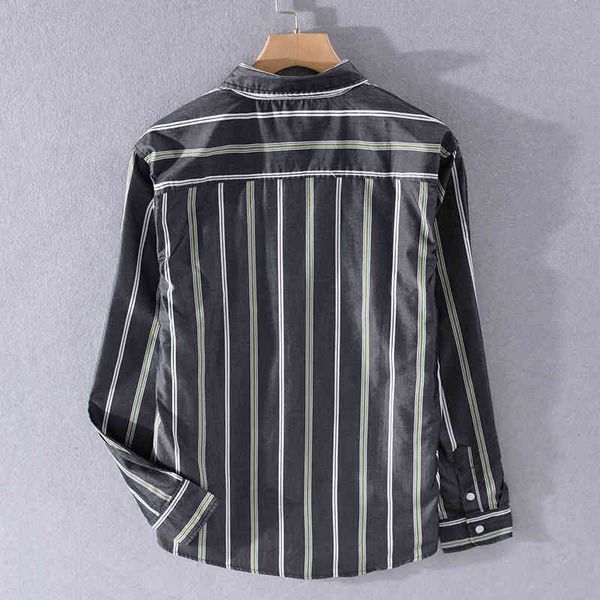 2021 spring and autumn striped casual cotton trendy brand shirts for men fashion comfortable shirt mens chemise camisa lzog, White
2021 spring and autumn striped casual cotton trendy brand shirts for men fashion comfortable shirt mens chemise camisa lzog, White