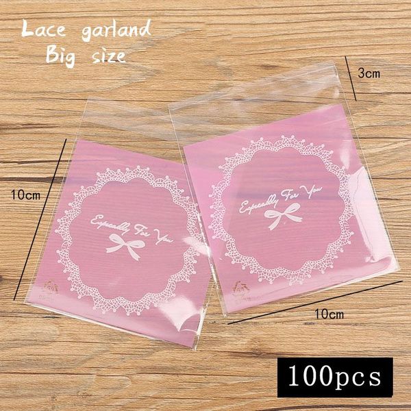 gift wrap 100pcs/lot handmade cookies packaging bag pink bags white lace garland snack food party baking biscuit candy 10x10
gift wrap 100pcs/lot handmade cookies packaging bag pink bags white lace garland snack food party baking biscuit candy 10x10