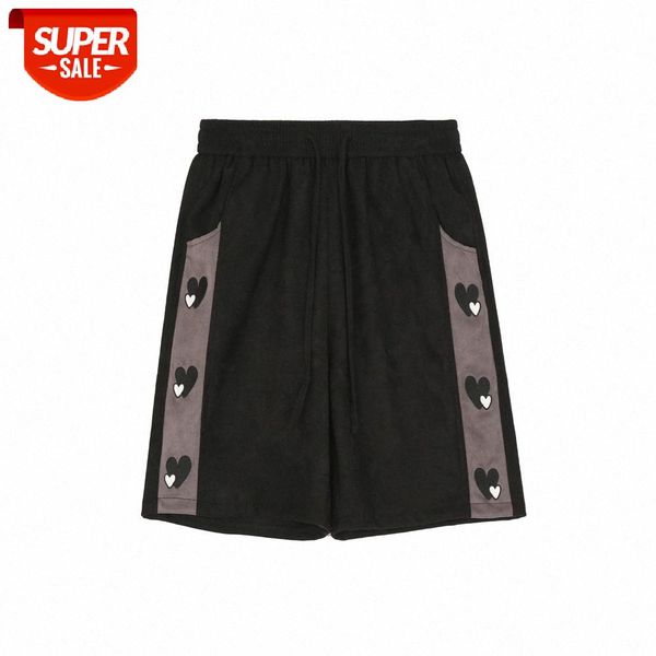 love embroidery contrast stitching casual shorts men's wind guard pants loose straight five-point #gs4g, Black
love embroidery contrast stitching casual shorts men's wind guard pants loose straight five-point #gs4g, Black