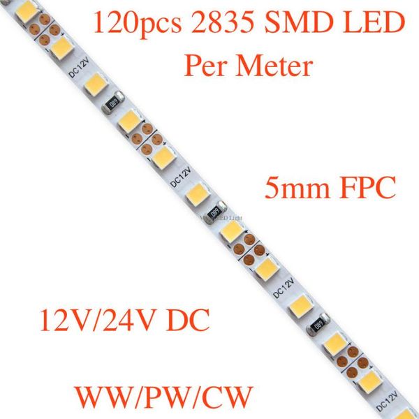 5mm fpc, slim flexible smd led strip light, 120pcs 3528/ 3014/ 2835 leds per meter, dc 12v/ 24v, 5m a roll/lot strips
5mm fpc, slim flexible smd led strip light, 120pcs 3528/ 3014/ 2835 leds per meter, dc 12v/ 24v, 5m a roll/lot strips
