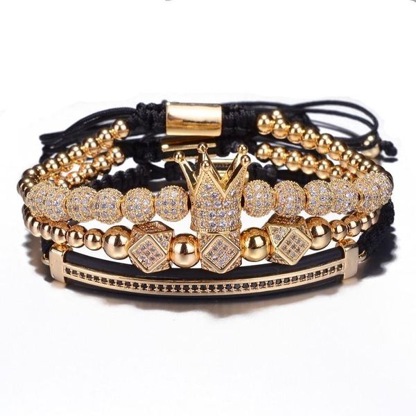 charm bracelets luxury jewelry cz polygon ball crown copper bead macrame handmade men 3pcs set bangles for, Golden;silver
charm bracelets luxury jewelry cz polygon ball crown copper bead macrame handmade men 3pcs set bangles for, Golden;silver