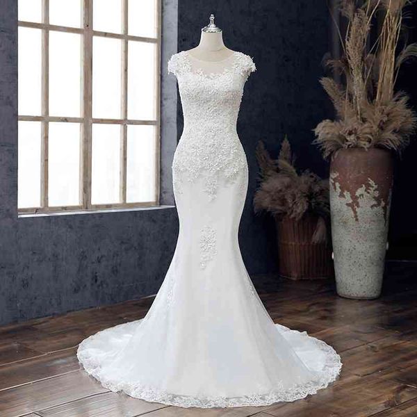 new 2021 bride's forest light travel pgraphy lace show thin fishtail tailed wedding dress, White;black
new 2021 bride's forest light travel pgraphy lace show thin fishtail tailed wedding dress, White;black