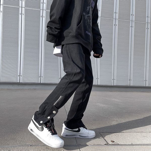 men's jeans dark black breasted detail zipper split casual pants fashion trend hip hop high-quality trousers size -2xl kmzi, Blue
men's jeans dark black breasted detail zipper split casual pants fashion trend hip hop high-quality trousers size -2xl kmzi, Blue