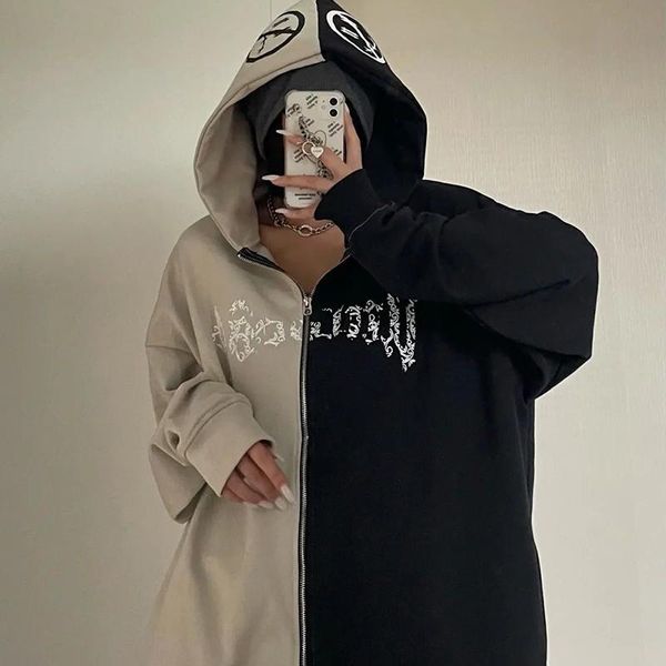 women's hoodies & sweatshirts sweatshirt long sleeve zipper women cotton coat harajuku streetwear aesthetic hip hop clothes color, Black
women's hoodies & sweatshirts sweatshirt long sleeve zipper women cotton coat harajuku streetwear aesthetic hip hop clothes color, Black