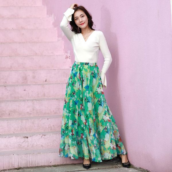 skirts long skirt floral print light fabric chiffon summer clothes saia beach bohemian maxi women high waist casual vestidos, Black
skirts long skirt floral print light fabric chiffon summer clothes saia beach bohemian maxi women high waist casual vestidos, Black