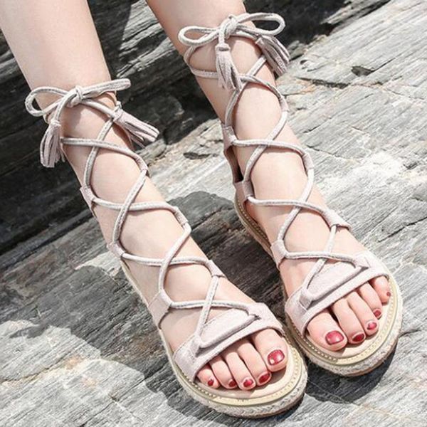 roman gladiator lace up bandage sandals women flat sandalias botas femininas shoes summer hollow ankle sh284, Black
roman gladiator lace up bandage sandals women flat sandalias botas femininas shoes summer hollow ankle sh284, Black