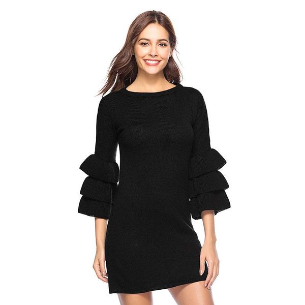 casual dresses women sweater dress bodycon cascading ruffle sleeve knitted shirt girl autumn mini spring tunic vestido acrylic knitwear, Black;gray
casual dresses women sweater dress bodycon cascading ruffle sleeve knitted shirt girl autumn mini spring tunic vestido acrylic knitwear, Black;gray