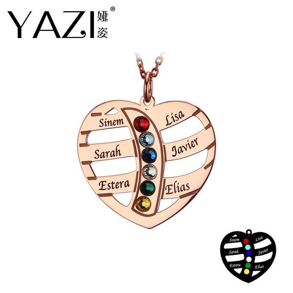 pendant necklaces yazi diy copper birthstone family name necklace heart with six for custom engraved jewelry christmas gift, Silver
pendant necklaces yazi diy copper birthstone family name necklace heart with six for custom engraved jewelry christmas gift, Silver