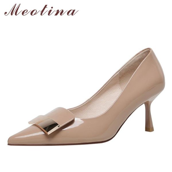 meotina genuine leather high heels women shoes pointed toe stiletto heel metal decoration pumps office female footwear 39 dress, Black
meotina genuine leather high heels women shoes pointed toe stiletto heel metal decoration pumps office female footwear 39 dress, Black