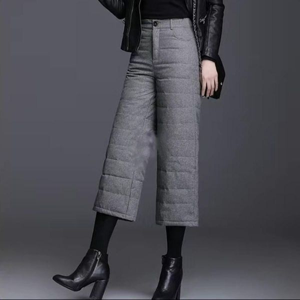spring and autumn down pants office ladies high waist nine wide leg warm fashion loose straight street punk women's & capris, Black;white
spring and autumn down pants office ladies high waist nine wide leg warm fashion loose straight street punk women's & capris, Black;white
