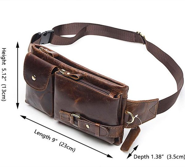 fashion genuine leather waist bag for men fanny pack belt mobile travel chest biker bags
fashion genuine leather waist bag for men fanny pack belt mobile travel chest biker bags