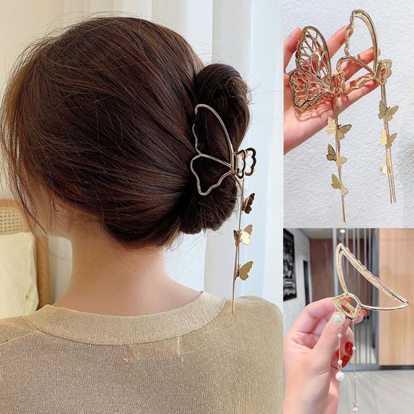 hair accessories hollow out butterfly claw pearl tassel pins for women girl vintage metal gold color clip jewelry
hair accessories hollow out butterfly claw pearl tassel pins for women girl vintage metal gold color clip jewelry