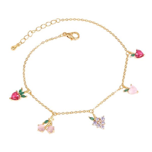 crystal bracelets for women girls stainless steel hand chain bracelet fruit cherry peach charm bangles gold jewelry gifts, Golden;silver
crystal bracelets for women girls stainless steel hand chain bracelet fruit cherry peach charm bangles gold jewelry gifts, Golden;silver