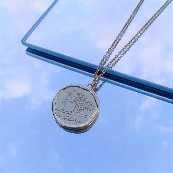 pendant necklaces coin necklace exquisite texture human face copper alloy jewelry accessories, Silver
pendant necklaces coin necklace exquisite texture human face copper alloy jewelry accessories, Silver