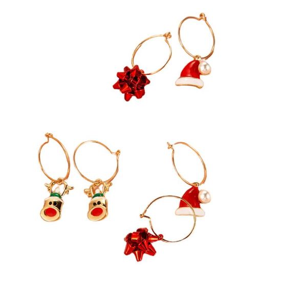 christmas ear studs set 3 pairs snowman bell snowflake elk hat white green red women girl metal party jewelry year gift 2021 stud, Golden;silver
christmas ear studs set 3 pairs snowman bell snowflake elk hat white green red women girl metal party jewelry year gift 2021 stud, Golden;silver