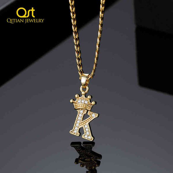 luxury copper zircon az crown alphabet pendant chain necklace punk hip-hop fashion woman man name initial letters jewelry, Silver
luxury copper zircon az crown alphabet pendant chain necklace punk hip-hop fashion woman man name initial letters jewelry, Silver