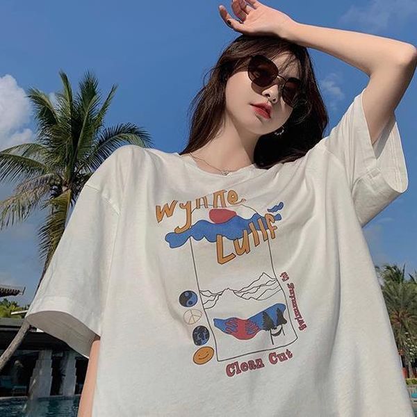 fashion white t-shirt short sleeves loose casual lady tees female girl hip hop street size xxl xl l women's
fashion white t-shirt short sleeves loose casual lady tees female girl hip hop street size xxl xl l women's