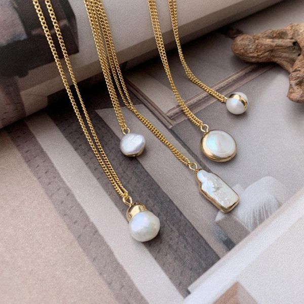 chains elegant irregular pearl pendant necklace for women ladies gold color round ball drop oval square choker necklaces collares, Silver
chains elegant irregular pearl pendant necklace for women ladies gold color round ball drop oval square choker necklaces collares, Silver