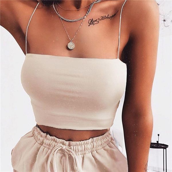 women's tanks & camis 2021 fashion women summer spaghetti strap solid color crop bodycon sleeveless tube female basic camisole, White
women's tanks & camis 2021 fashion women summer spaghetti strap solid color crop bodycon sleeveless tube female basic camisole, White