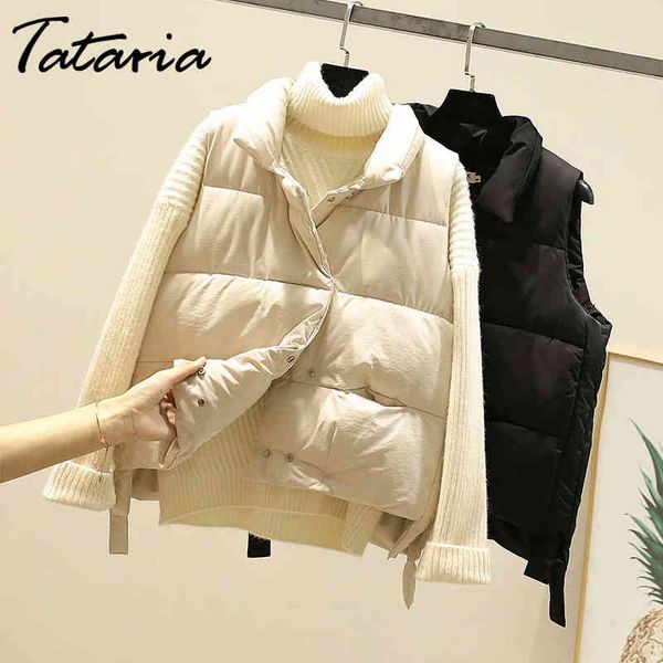 tataria women winter warm cotton vest female loose sleeveless hooded outerwear thick jacket casual coats 210514, Black;white
tataria women winter warm cotton vest female loose sleeveless hooded outerwear thick jacket casual coats 210514, Black;white