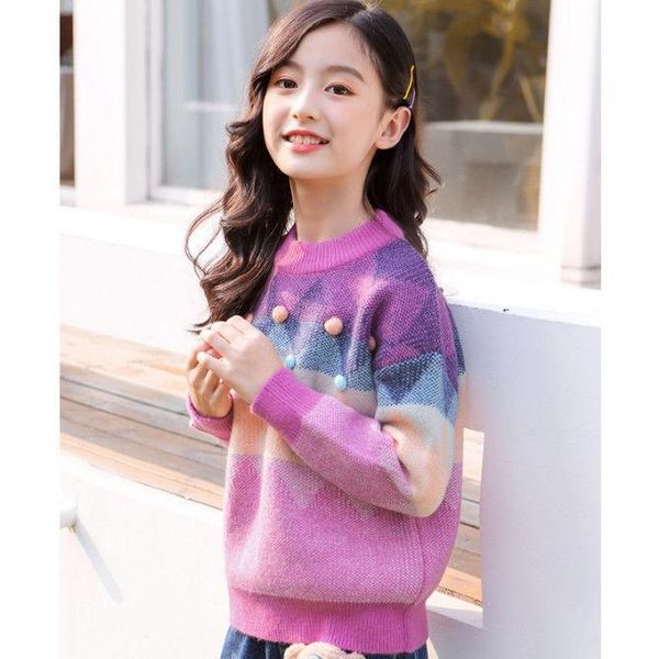 girls 2021 autumn winter big children pullover sweater korean version of color matching knitted bottoming shirt thickening, Blue
girls 2021 autumn winter big children pullover sweater korean version of color matching knitted bottoming shirt thickening, Blue