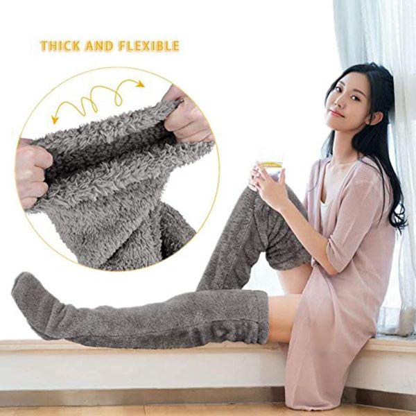 sports socks over knee high fuzzy long plush slipper stockings winter home sleeping h7jp, Black
sports socks over knee high fuzzy long plush slipper stockings winter home sleeping h7jp, Black