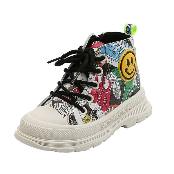 children printed floral martin boots autumn boys british style short girls and cute smiling flower single 210918, Black;grey
children printed floral martin boots autumn boys british style short girls and cute smiling flower single 210918, Black;grey