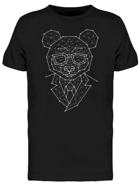 constellation panda tee men's -image by shutterstock, White;black