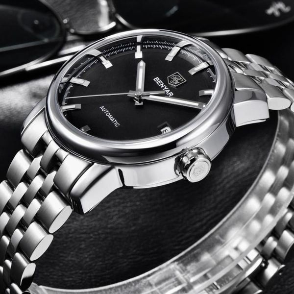 wristwatches 2021 relogio masculino benyar men's mechanical watches waterproof automatic steel stainless watch clock men, Slivery;brown
wristwatches 2021 relogio masculino benyar men's mechanical watches waterproof automatic steel stainless watch clock men, Slivery;brown