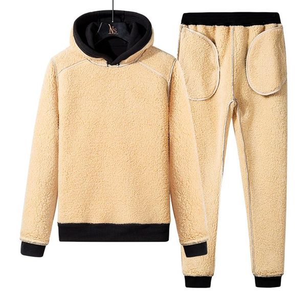 men's tracksuits 2021 winter mens thick warm fleece tracksuit men hooded sets male hoodies+sweatpants casual suits man sporswear joggin, Gray
men's tracksuits 2021 winter mens thick warm fleece tracksuit men hooded sets male hoodies+sweatpants casual suits man sporswear joggin, Gray