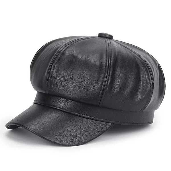berets korean autumn octagonal hats for women leather flat baseball cap adjustable monochrome casual hat, Blue;gray
berets korean autumn octagonal hats for women leather flat baseball cap adjustable monochrome casual hat, Blue;gray