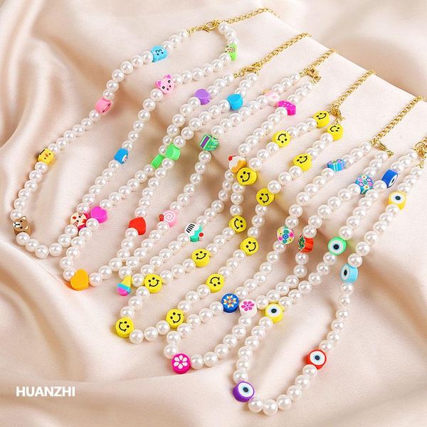 chains soft pottery colorful flowers evil eye heart dessert cute animal pearl choker necklace for women girls party jewelry gifts, Silver
chains soft pottery colorful flowers evil eye heart dessert cute animal pearl choker necklace for women girls party jewelry gifts, Silver