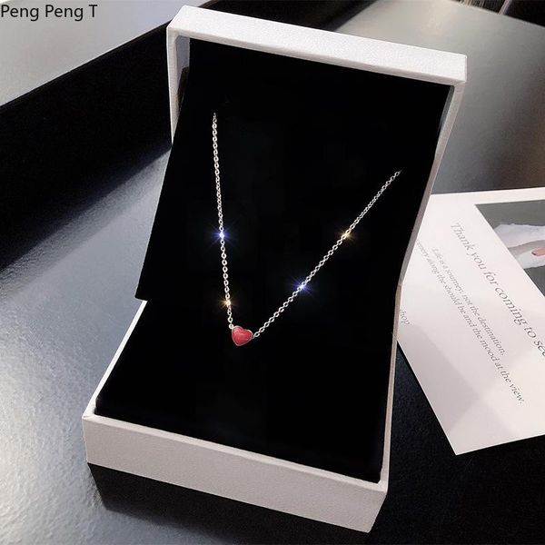small red heart necklace simple taoxinsen is a girl's love clavicle chain chokers, Golden;silver
small red heart necklace simple taoxinsen is a girl's love clavicle chain chokers, Golden;silver