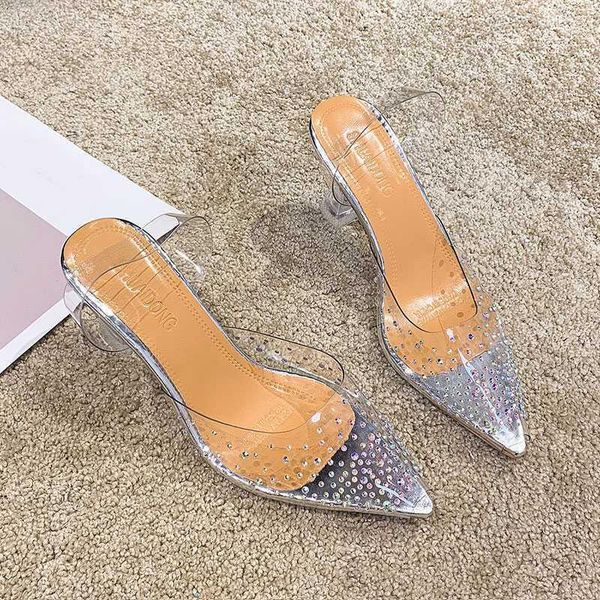 sandals 2021 women's transparent rhinestone fine high heel shoes pointed toe single party wedding professional1, Black
sandals 2021 women's transparent rhinestone fine high heel shoes pointed toe single party wedding professional1, Black