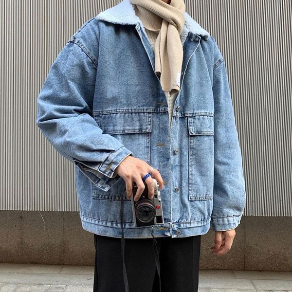 men's jackets lamb wool denim jacket winter plus velvet thick cotton-padded japanese tide brand loose casual retro overalls, Black;brown
men's jackets lamb wool denim jacket winter plus velvet thick cotton-padded japanese tide brand loose casual retro overalls, Black;brown