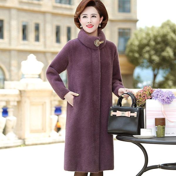 women's sweaters 2021 middle aged women faux mink cashmere long sweater outwear lady warm knit soft coat rh113, White;black
women's sweaters 2021 middle aged women faux mink cashmere long sweater outwear lady warm knit soft coat rh113, White;black