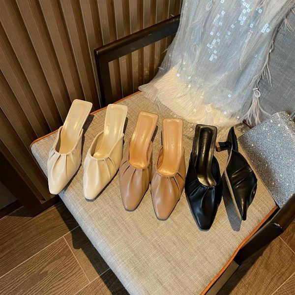 dress shoes dxfan vintage square toe pleated mules women kitten heel elegant ladies solid high heels pumps, Black
dress shoes dxfan vintage square toe pleated mules women kitten heel elegant ladies solid high heels pumps, Black