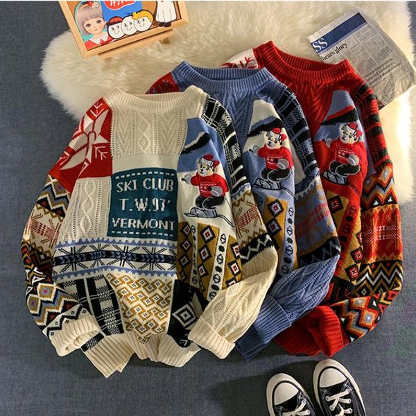 men's sweaters casual cartoon christmas men sweater autumn printed pullovers lazy style o-neck harajuku gengar neutral couple, White;black
men's sweaters casual cartoon christmas men sweater autumn printed pullovers lazy style o-neck harajuku gengar neutral couple, White;black