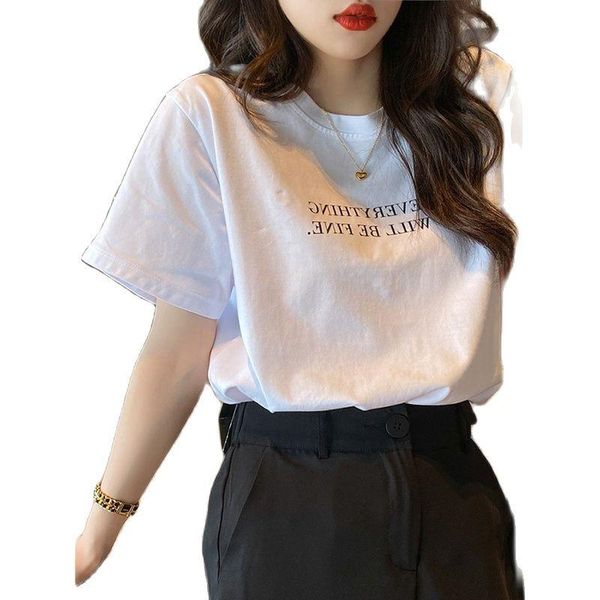 women's t-shirt shirt 100% cotton short sleeve dress 2021 letters loose students render small unlined upper of ins-.com, White
women's t-shirt shirt 100% cotton short sleeve dress 2021 letters loose students render small unlined upper of ins-.com, White