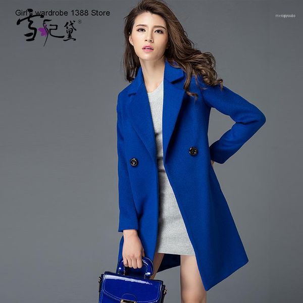 women's wool & blends fall winter 2021 large size slim fitting long sleeve medium woolen coat for suit collar coat1, Black
women's wool & blends fall winter 2021 large size slim fitting long sleeve medium woolen coat for suit collar coat1, Black