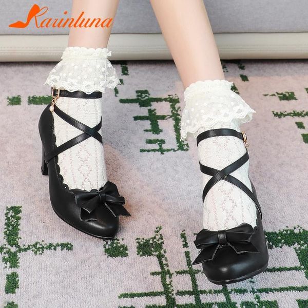 dress shoes karin 2021 large size 43 sweet bowtie hoof heels woman pumps female buckle strap lolita mary jane, Black
dress shoes karin 2021 large size 43 sweet bowtie hoof heels woman pumps female buckle strap lolita mary jane, Black