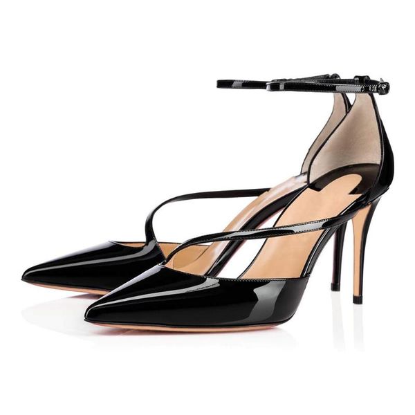 dress shoes 2021 women high heels rome style pointed toe ankle buckle strap wedding party big size 34-45, Black
dress shoes 2021 women high heels rome style pointed toe ankle buckle strap wedding party big size 34-45, Black