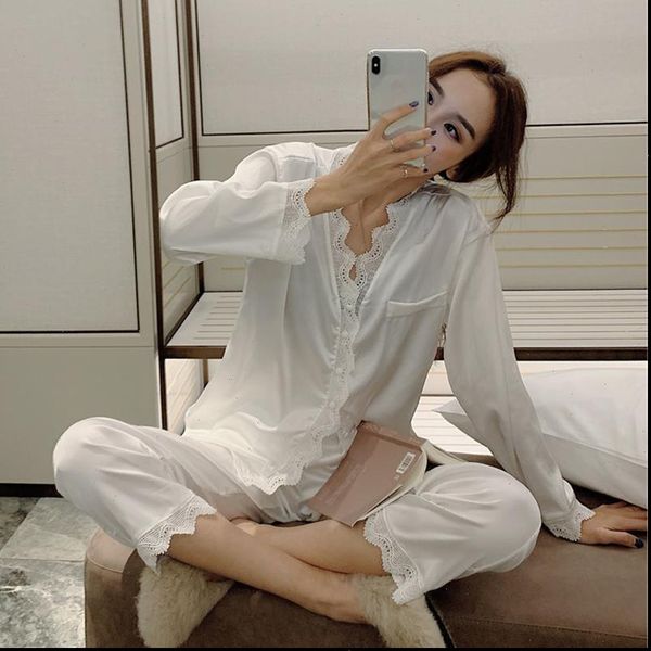 pajamas korean laciness ice womens sleepwears silk pajama set summer autumn long sleeve two piece sweet princess style home, Black;red
pajamas korean laciness ice womens sleepwears silk pajama set summer autumn long sleeve two piece sweet princess style home, Black;red