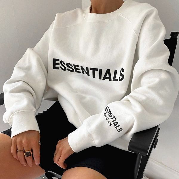 wens fog double thread essentials season 7 pressed letter pullover plush men's and women's loose sweater, Black
wens fog double thread essentials season 7 pressed letter pullover plush men's and women's loose sweater, Black