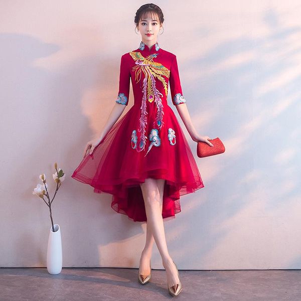 oversize 3xl women improved mandarin collar dress chinese style classic embroidery cheongsam bride toast dresses elegant qipao ethnic clothi, Red
oversize 3xl women improved mandarin collar dress chinese style classic embroidery cheongsam bride toast dresses elegant qipao ethnic clothi, Red