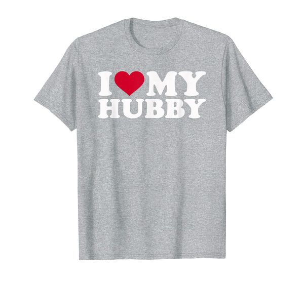 i love my hubby t-shirt, White;black
